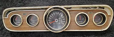 Original Woodgrain Gauge Cluster 1965-66 Mustang 140 Mph Speedometer - Untested • $155