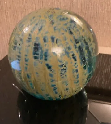 1980s.Large  Medina Height 7 Cm S. With  8 Cm  Across Swirl Glass Paperweight.  • £12.95