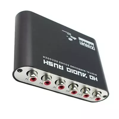 1PC DTS HD Digital To Analog Audio Decoder 5.1CH Optical SPDIF Coaxial W/AV Plug • £19.76