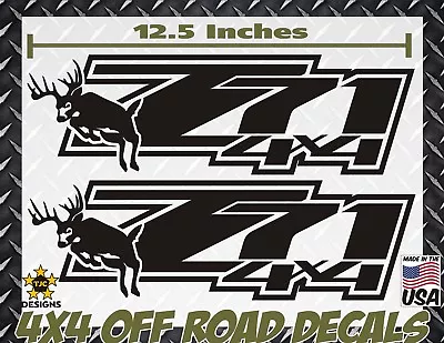 Z71 Truck Bed Offroad Decals Set GLOSS BLACK Chevrolet Silverado Deer Hunting • $13.50