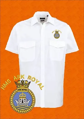 Hms Ark Royal (ro9) Embroidered Pilot Shirt • £23