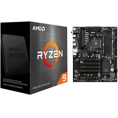 AMD Ryzen 9 5950X Desktop Processor + Gigabyte AMD B550 UD AC Gaming Motherboard • $379.99