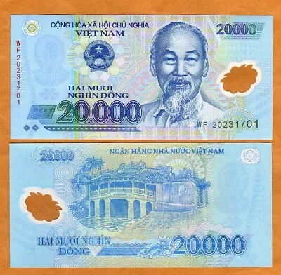 Vietnam 20000 (20000) Dong 2021 P-120 POLYMER UNC • $2.79