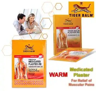 TIGER BALM Medicated Plaster Warm Patch Relief Muscle Pain Stiff Neck Back Pain • $38.78