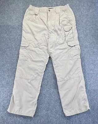 5.11 Tactical Cargo Pants Mens 34x30 Beige Nylon Canvas TDU Suspender Buttons • $20.59