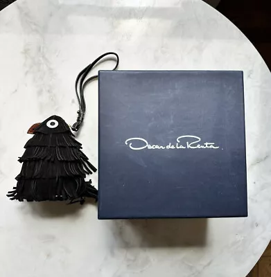 Oscar De La Renta Suede Fringe Bird Parrot Bag New Rare • $225