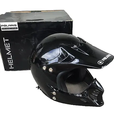 Polaris Moto Ec Full Face Helmet Black Medium Size Helmet #e13 • $99.97