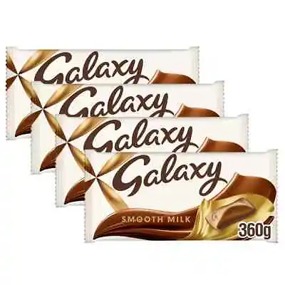 Galaxy Smooth Milk Chocolate Gift Large Sharing Block Bar 360g Total 1.44kg X 4 • £17.48