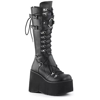 Gothic Womens Ankle Boot Platform Calf High Boots Metal Zip Punk Women Shoes • $69.67
