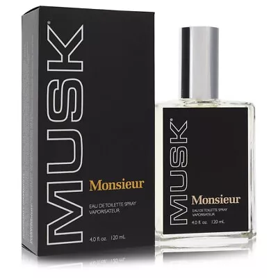 MUSK MONSIEUR By DANA 4 / 4.0 Oz (120 Ml) Eau De Toilette EDT Spray NEW & SEALED • $23.87