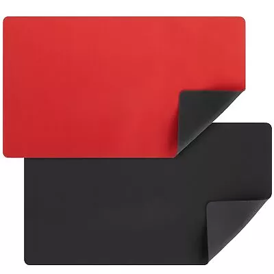 2 Pack Card Playmat For MTG TCG Board Games Table Magic (Black/Red24x14 In) • $18.99