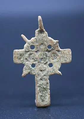 £9.99 • Buy Post Medieval Copper Alloy Crucifix Pendant C. 17th Century AD