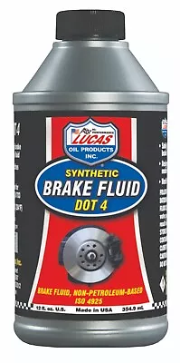 LUCAS Full-Synthetic DOT 4 Brake Fluid Lube Oil 12oz • $13.15