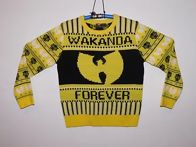 Marvel Comics Black Panther Wakanda Forever Christmas Sweater Wu Tang Large • $29.99