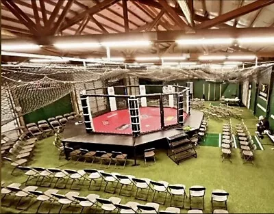 MMA CAGE - 24’ X 24’ W/ PERIMETER CATWALK & STAIRS • $9500