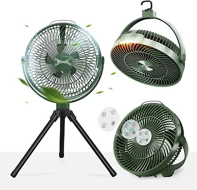 EDON: Portable Rechargeable Desk Fan W/Light & Hook 3.5x10x20 • $19.99