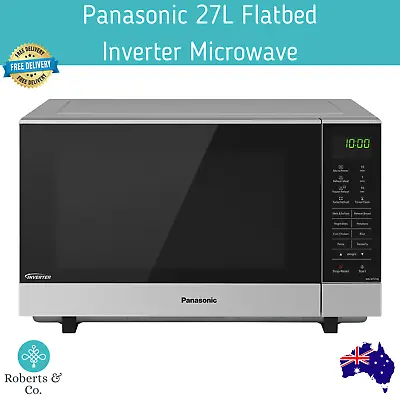 Panasonic 27L Flatbed Inverter Microwave NN-SF574SQPQ Flatbed Microwave Oven • $369.95