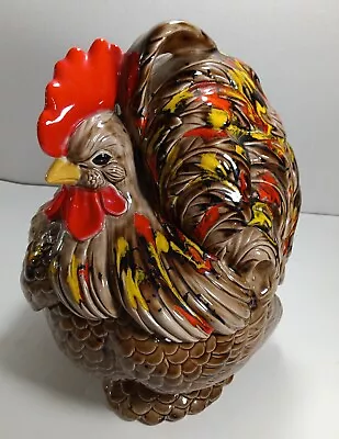 Vintage Atlantic Mold Rooster/Chicken Hand Painted Cookie Jar  • $28