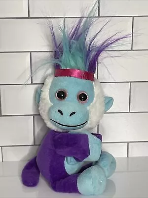 Mohawk Monkey Slapz Plush Stuffed Troll Purple Blue Cute • $7.68