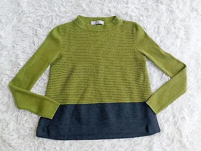 D. Exterior Green & Gray Wool  Long Sleeve Sweater Size Small • $29.99