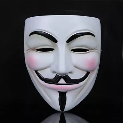 V For Vendetta Mask - Anonymous Mask Guy Fawkes Halloween Adult Scary Mask UK • £6.95