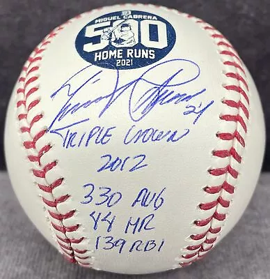 Miguel Cabrera Auto Signed Detroit Tigers Rawlings 500 HR Inscribed Baseball JSA • $102.50