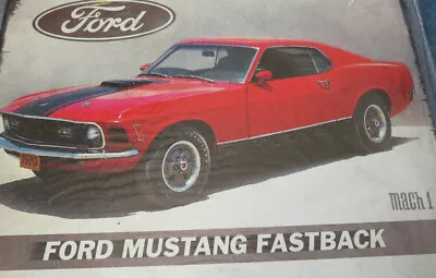 Ford Mustang Fastback Mach1 Car Retro Garage Wall Decor Metal Sign 12x15 • £9.63