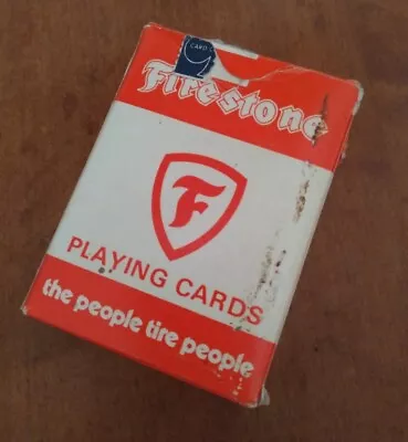 Vintage 1970s Firestone Playing Cards The People Tire People Red Box • $7.95