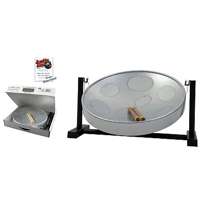 Jumbie Jam Steel Drum Kit – Table Top Stand - Silver Pan #W1084 • $184.95