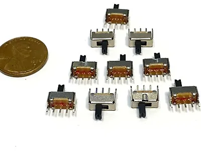 10 Pieces SS12D07  3pin Mini Micro Small Tiny Slide Switch PCB On Off 1P2T B10 • $8.44