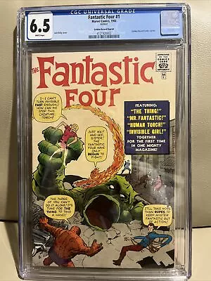 Fantastic Four #1 Golden Record CGC 6.5 VINTAGE Marvel Comic KEY 1st FF Team App • $1295.95