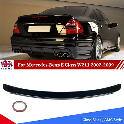 For Mercedes E Class W211 2002-09 AMG Style Rear Boot Trunk Spoiler Gloss Black • £53.99