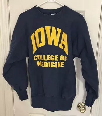 Vintage Iowa College Of Medicine Sweatshirt Champion Reverse Weave USA LARGE • $89.99