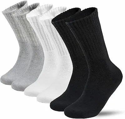 5-100 Dozens Wholesale Lots Mens Solid Sports Cotton Crew Socks P274 Gifts Cheap • $19.99