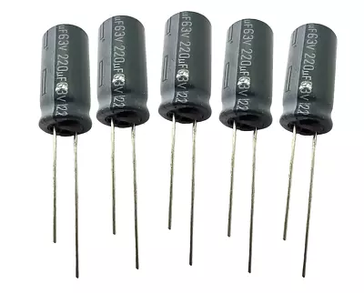 220uF 63v Electrolytic Capacitor Samsung SSL - Pack Of 5 • £1.75