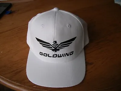 Honda Goldwing Baseball Cap Adjustable SIZE/ WHITE/Vinyl Logo • £11.99