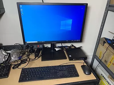 HP Micro PC With 24” Monitor Keyboard & Mouse (Corei7/8GBRAM/SSD+HDD) • $250