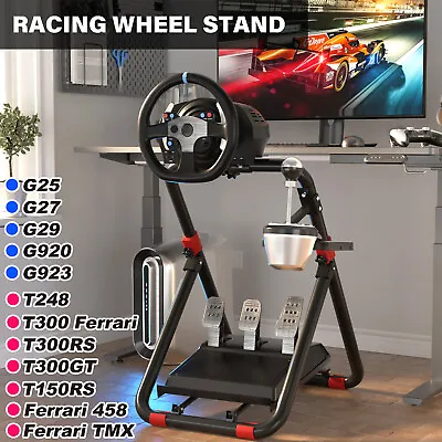Racing Foldable Simulator Steering Wheel Stand For Logitech Thrustmaster Ferrari • £65.19