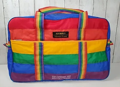 Vintage Hawaii Fashion By Victor Insulated Rainbow Beach Duffle Shoulder Bag • $20.39