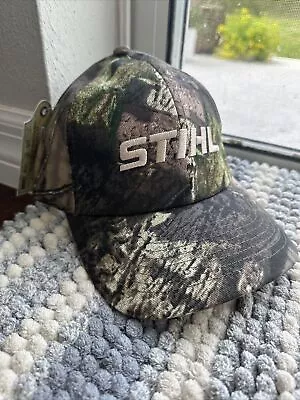 Stihl Mossy Oak Camo Fabric Hat / Cap W Embroidered Logo Adjustable • $21.99