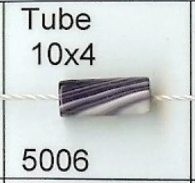 5006 Tube 10x4 Wampum Bead Quahog • $6