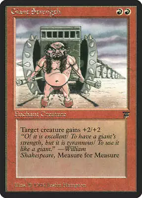 Giant Strength Legends NM Red Common MAGIC THE GATHERING MTG CARD ABUGames • $1.45