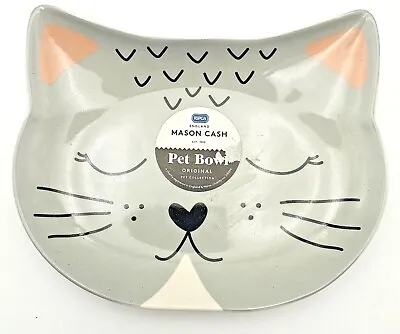 Mason Cash Cat Face 16cm Ceramic Bowl - Choice Of 2  'Cool For Cats' Colours • £11.95