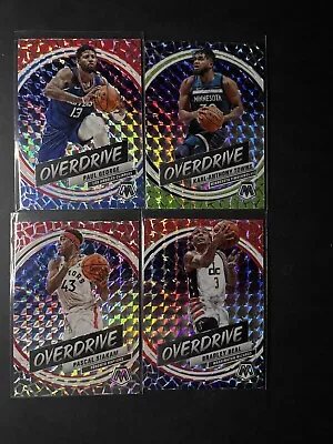 2019 20 Mosaic Overdrive 4 Card Lot Paul George Karl Anthony Towns Bradley Beal+ • $12.99