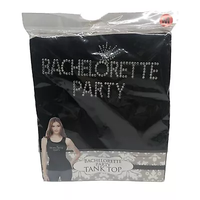 Bachelorette Party Tank Top Women’s Size Medium (3/4-5/6) Bling Lettering Black • $9.99