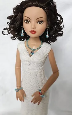 Ellowyne 16  Or Similar BJD Custom Jewelry -  Doll Jewelry  Fifties Flowers   • $15