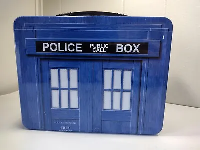 Vintage 1996 Doctor Who Tardis Tin Tote Or Lunchbox Licensed By BBC  • £22.17