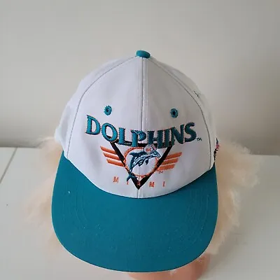 Vintage 1994 Miami Dolphins White USA NFL Cap • £14.99