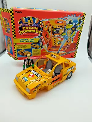 Crash Test Dummies Yellow Crash Cab Taxi Car Vintage 1991 TYCO 90s Kids Toys • $65.41