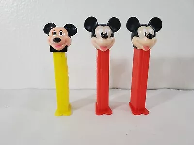 Set Of 3 Vintage Mickey Mouse PEZ Dispensers • $5.87